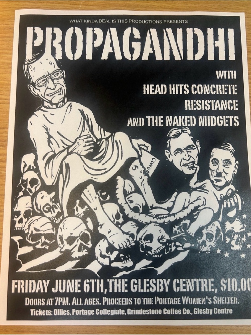 Black & White Graphic Poster - Band Tour Art